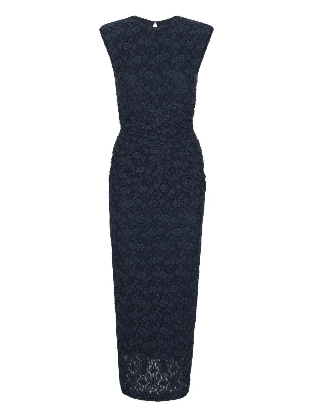 Rotate Birger Christensen Floral-lace Midi Dress In Blue