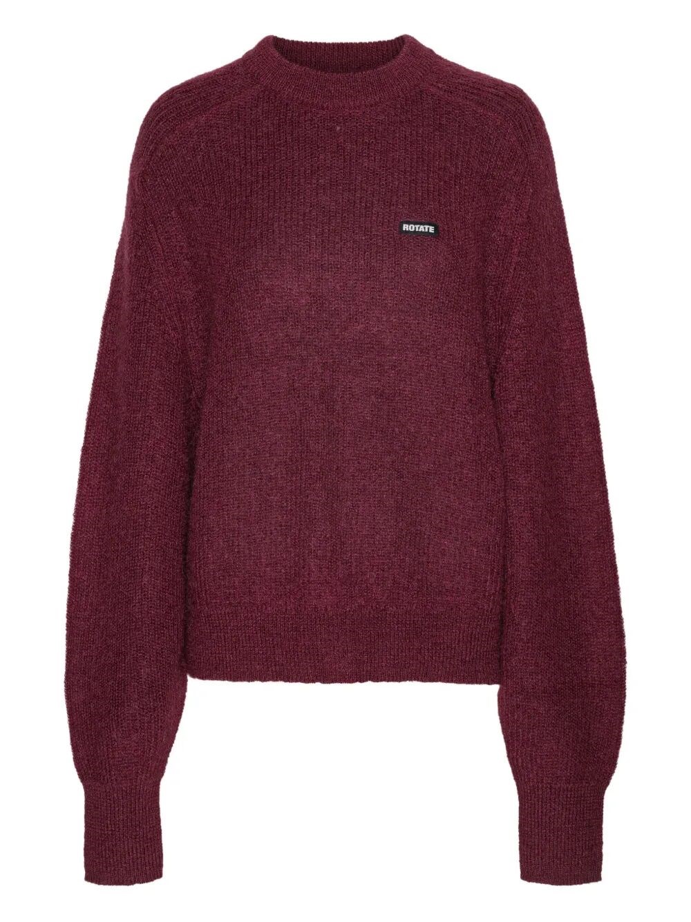 Rotate Birger Christensen Light Knit Logo Sweater In Pink