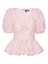 Rotate Jacquard Puff Sleeve Top