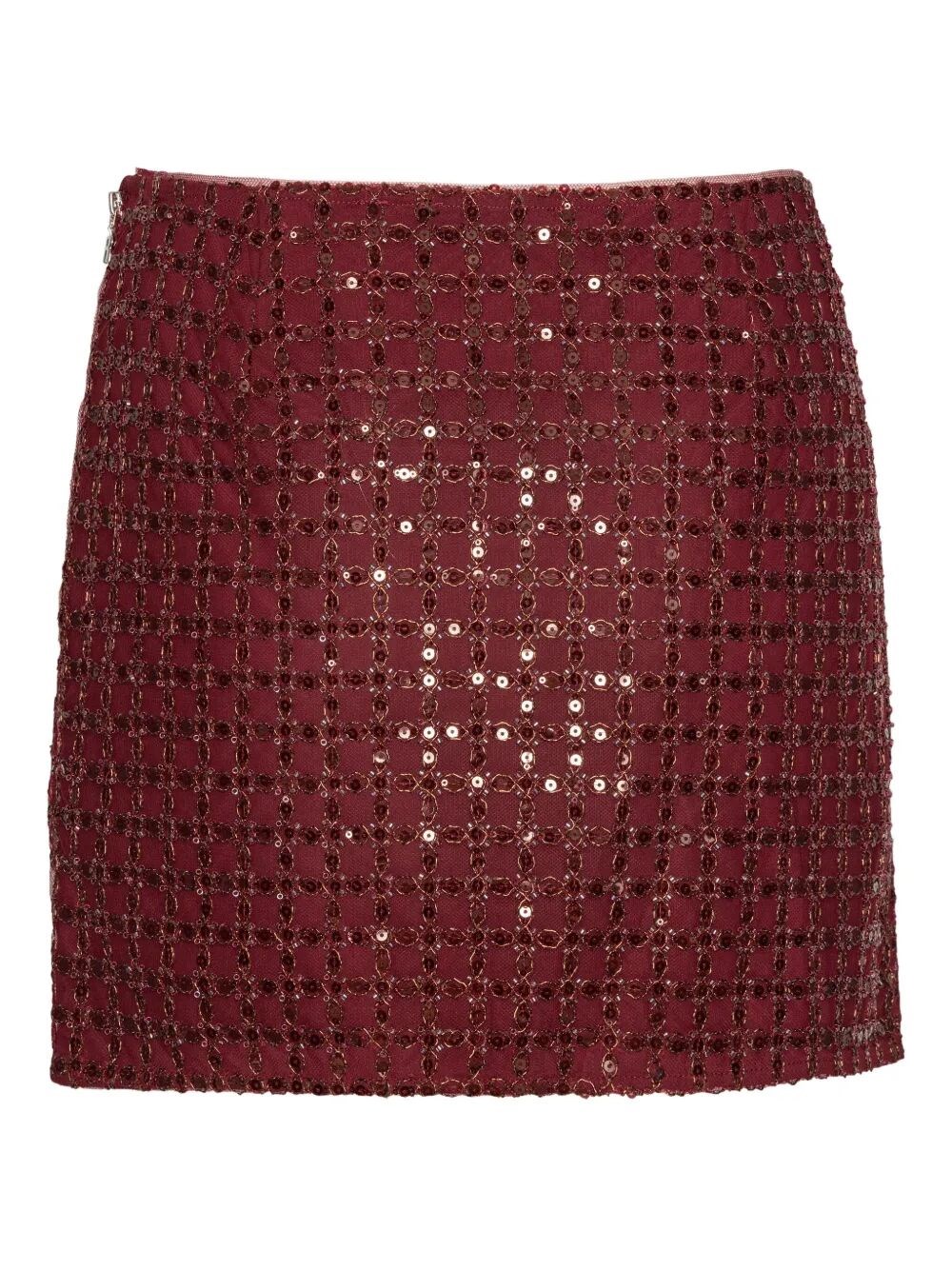 Rotate Birger Christensen Beaded Mini Skirt In Pink