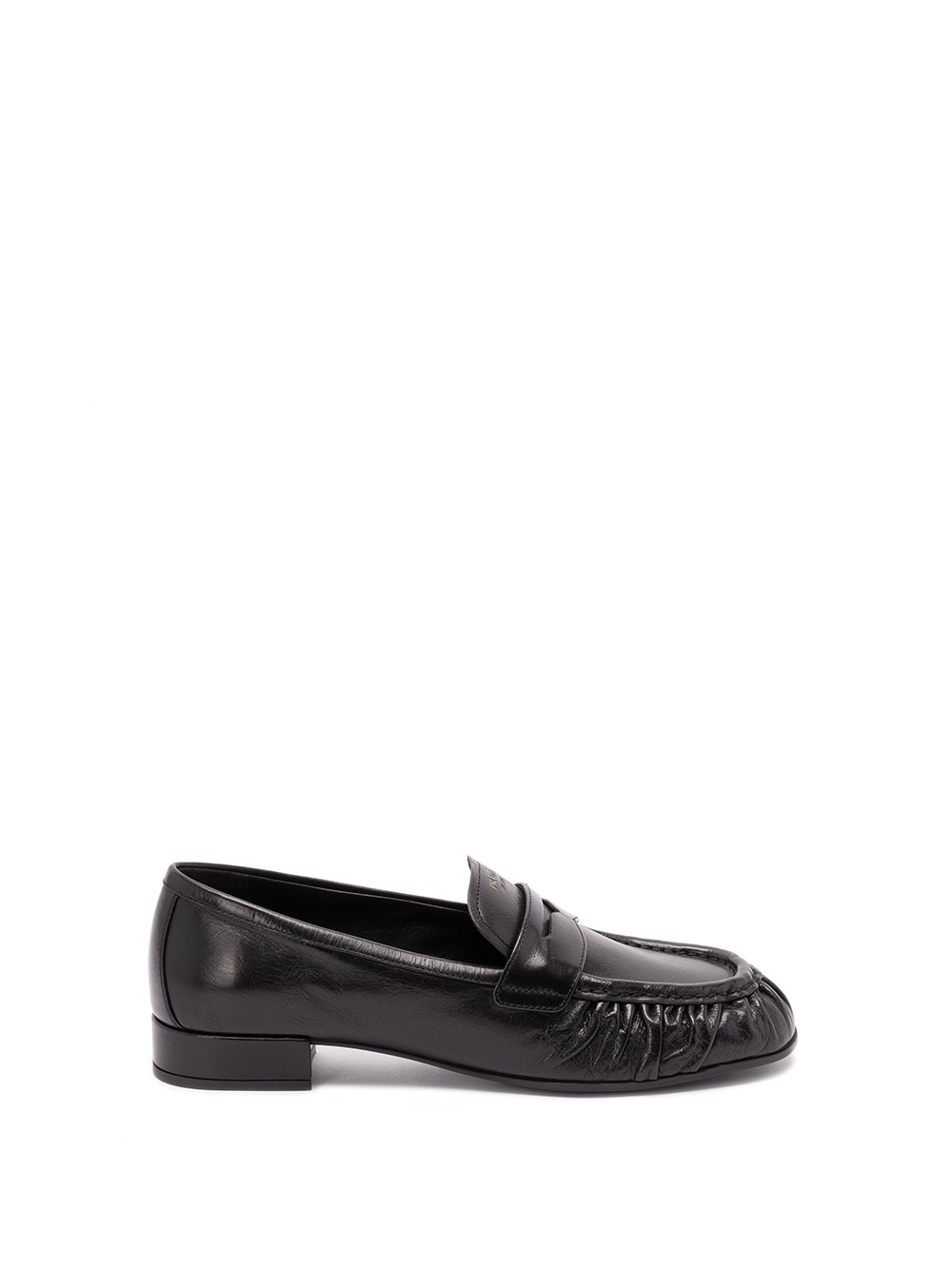 Prada Leather Loafers In Black