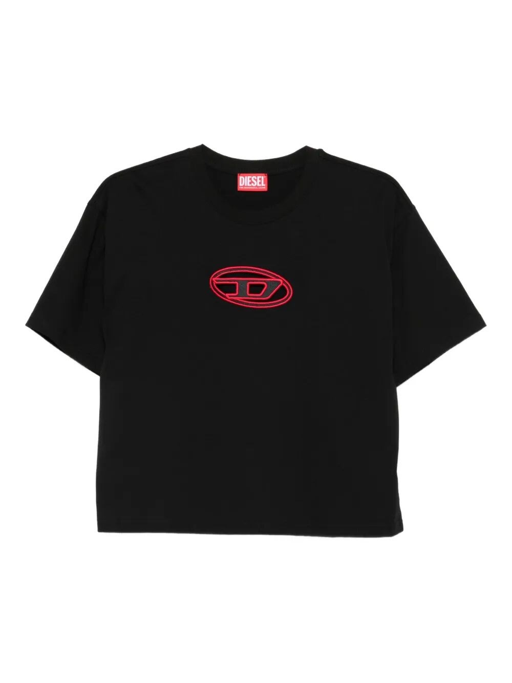 Diesel `t-buxt-crop-od` T-shirt In Black