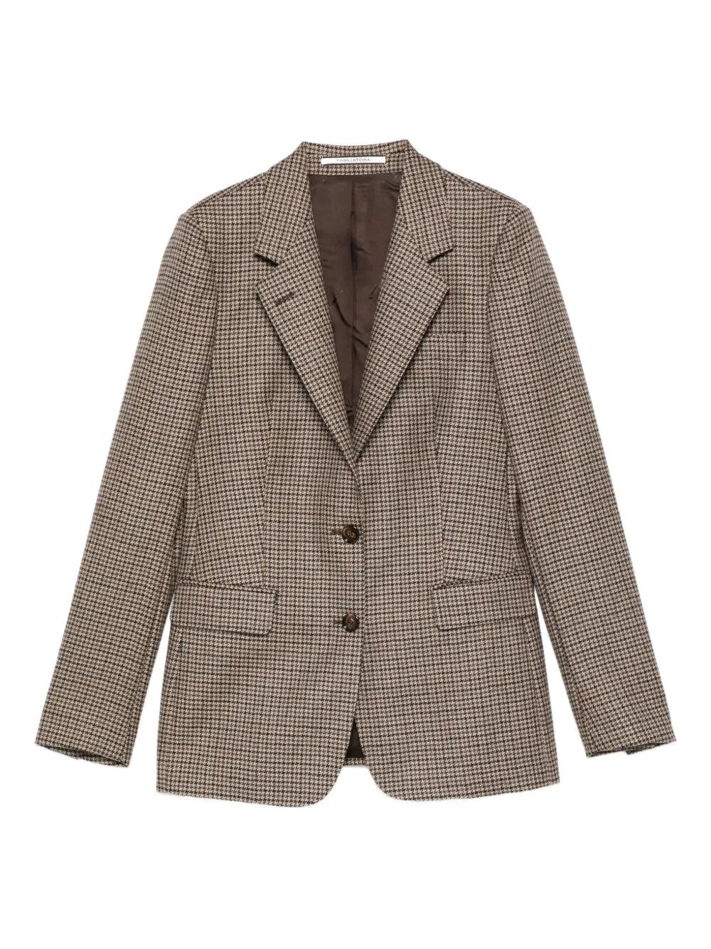 Tagliatore Houndstooth-check Single-breasted Blazer In Brown