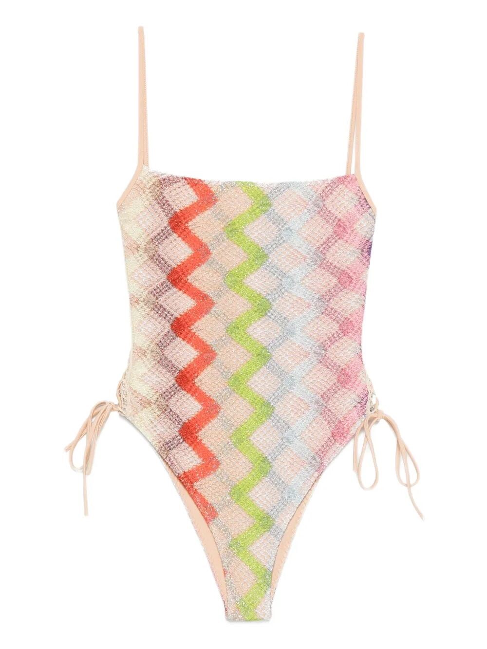 Missoni Zigzag-pattern Swimsuit In Pink