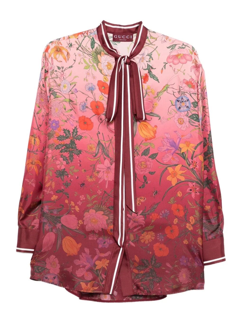 Gucci `flora Degrade` Shirt In Pink