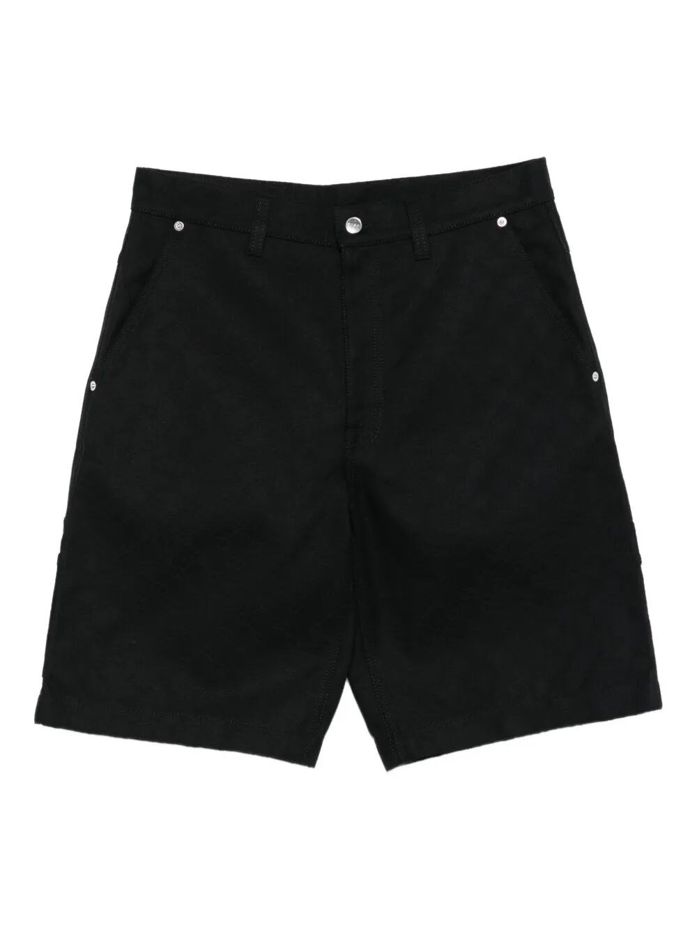 Gucci Button-fly Cotton Shorts In Black
