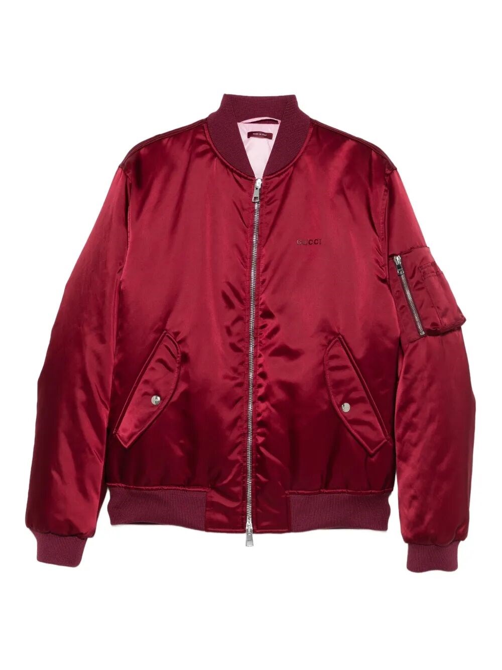 Gucci Men Heavy Nylon Canvas Blouson In Red