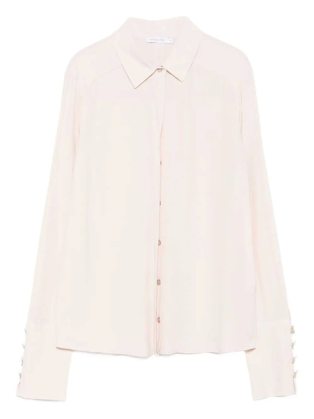 Patrizia Pepe Button-cuff Blouse In Sand