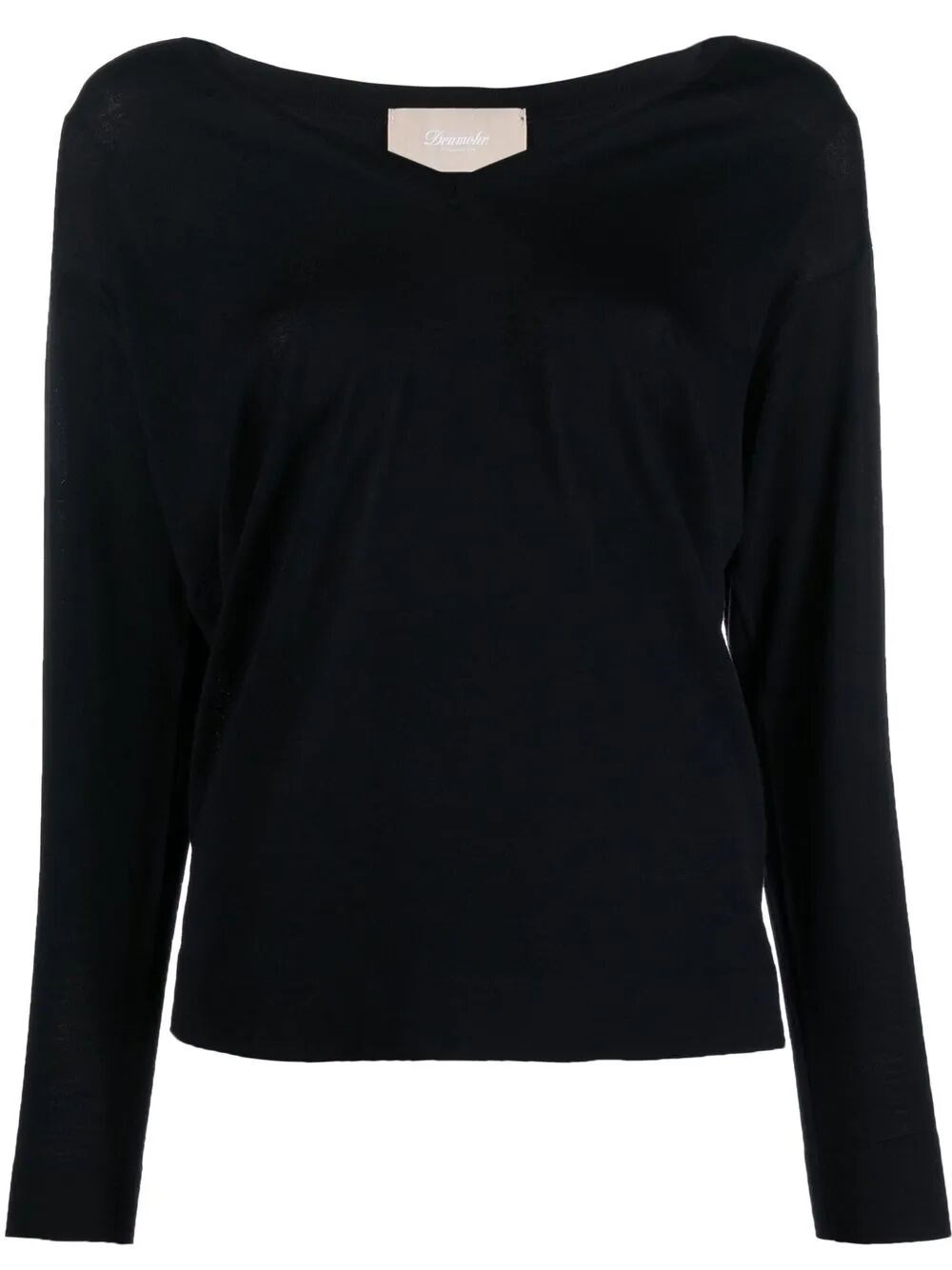 Drumohr Relaxed Fit Long Sleeve Sweater In Blue