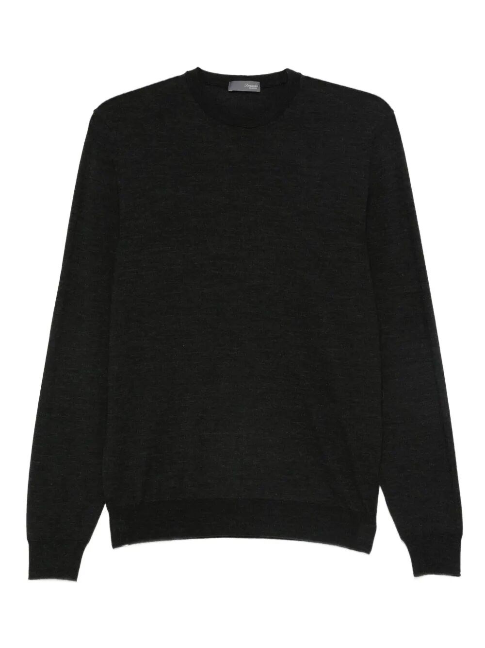 Drumohr Long Sleeve Crew-neck Sweater In Black
