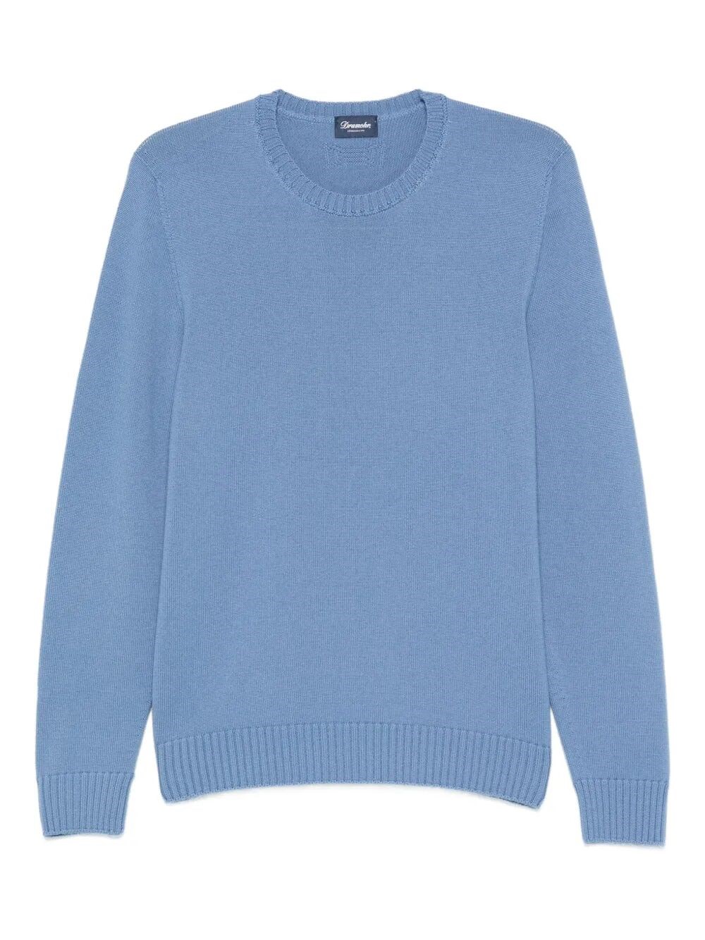 Drumohr Light Blue Crewneck Sweater In Blue