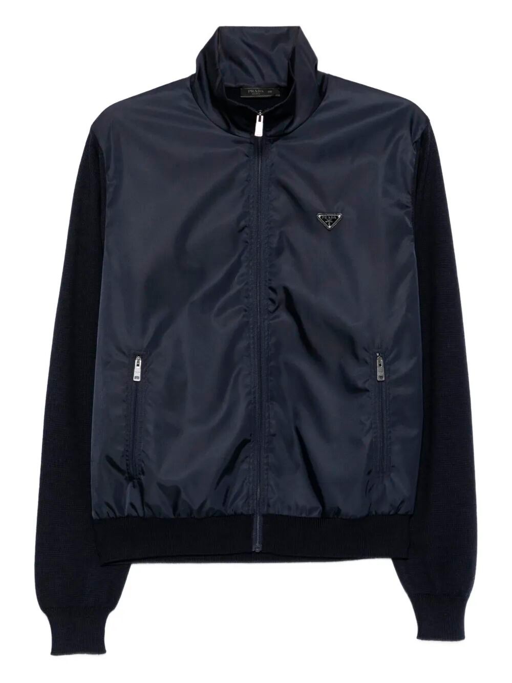 Prada Men Zipped Cardigan In Blue