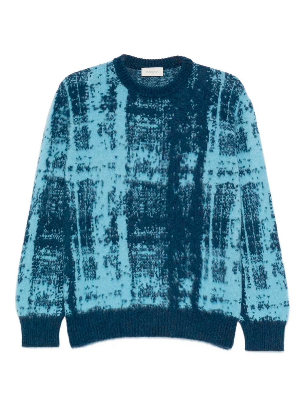 Piacenza 1733 Long Sleeve Crew-neck Sweater In Blue