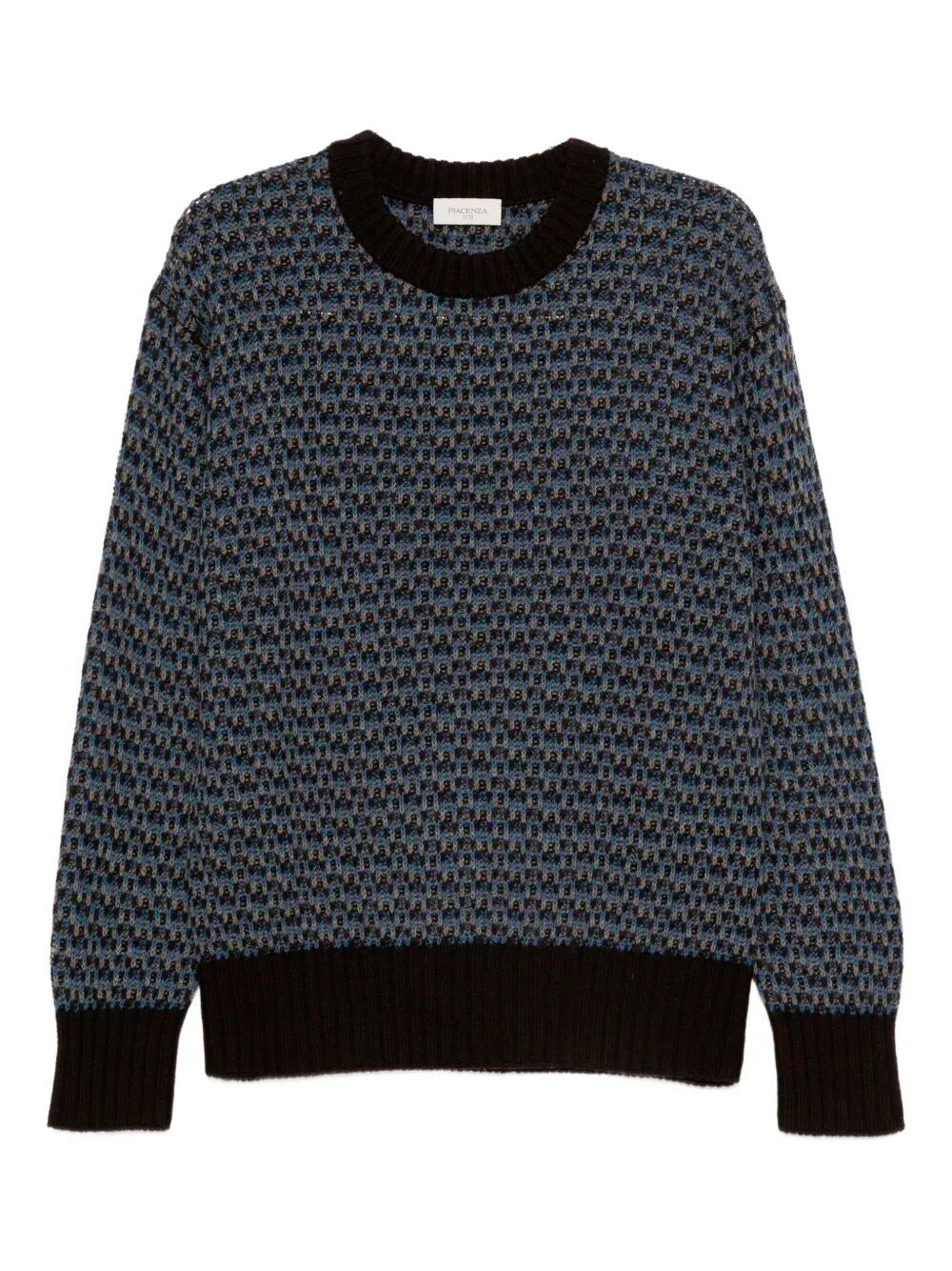 Piacenza 1733 Long Sleeve Crew-neck Sweater In Black