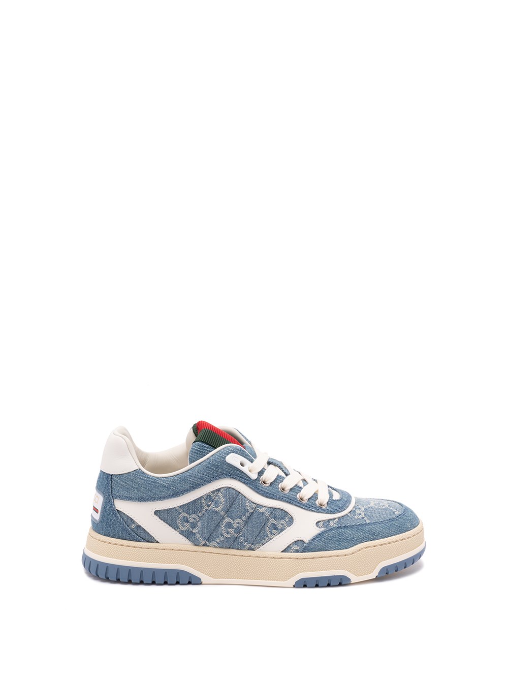 Gucci `re-web` Denim Sneakers In Blue