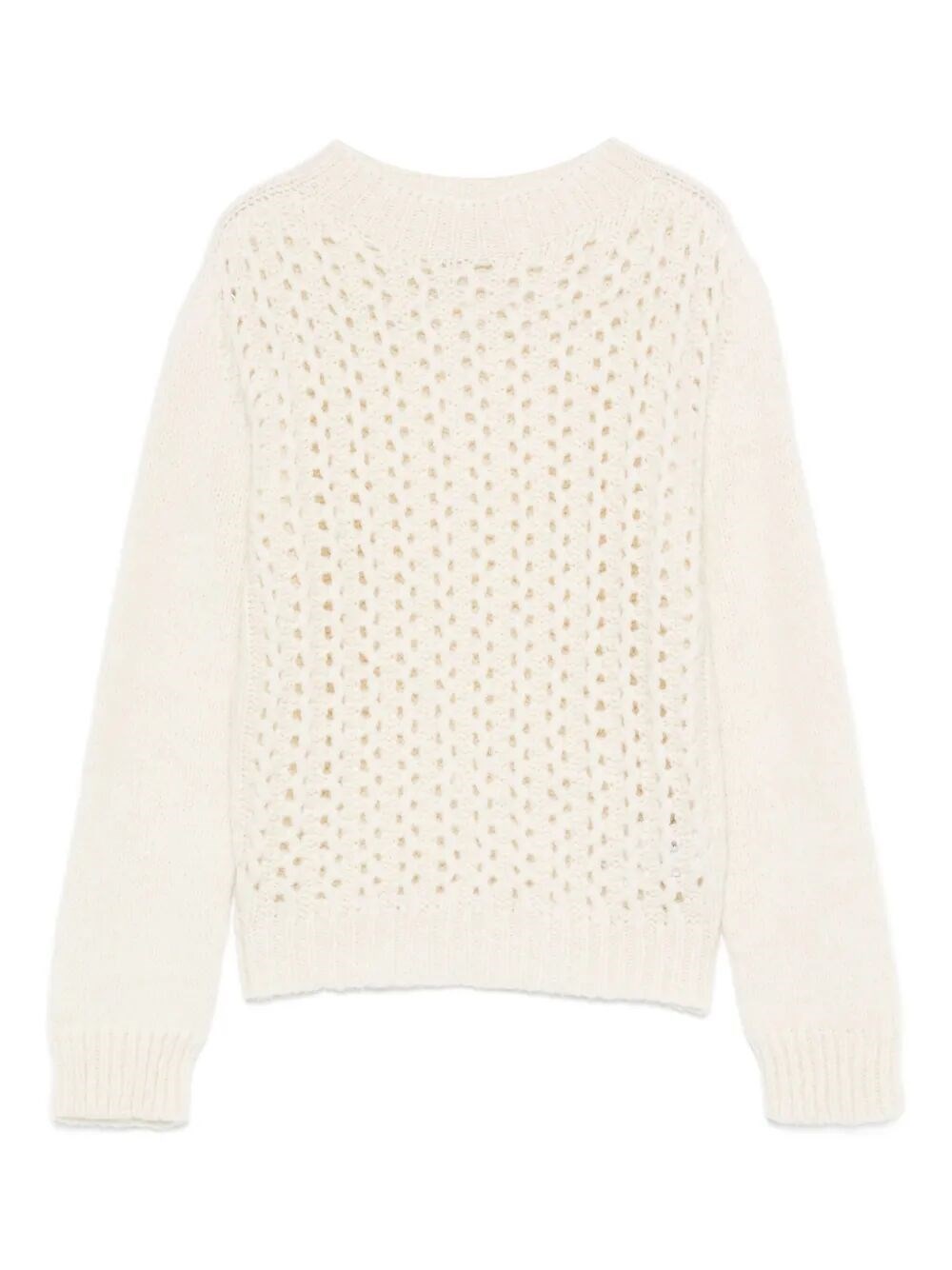 Dondup Textured Knit Turtle-neck Sweater In White