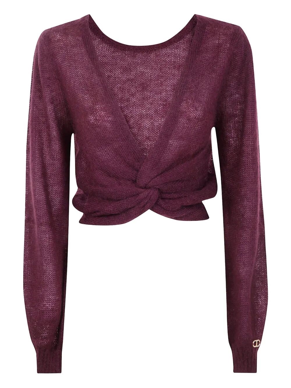 Twinset Jean Noir Avec Ceinture Et Grande Boucle In Brown