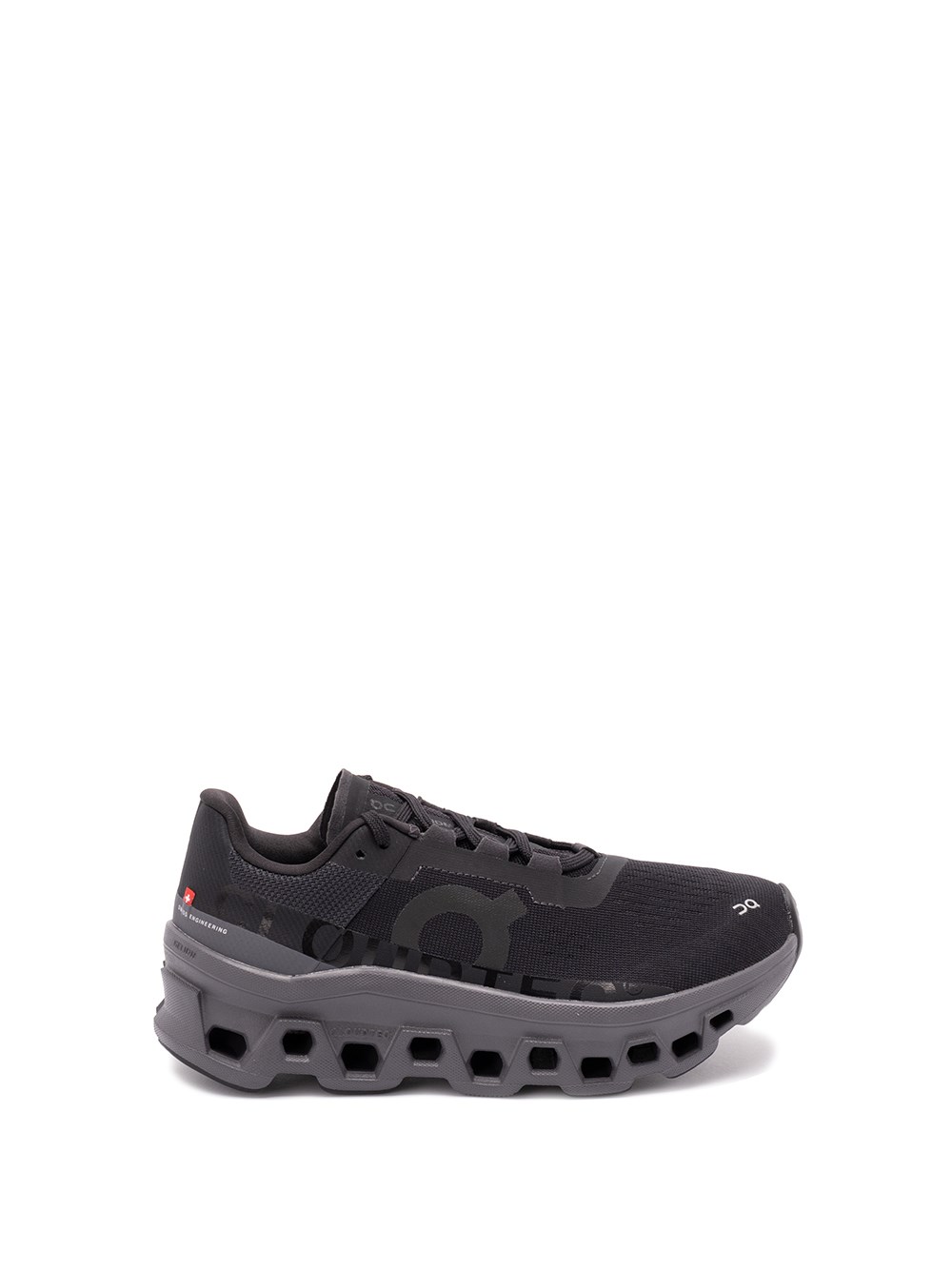On Running Cloudmonster Technical Fabric Sneakers With Perforated Rubber Sole In Black