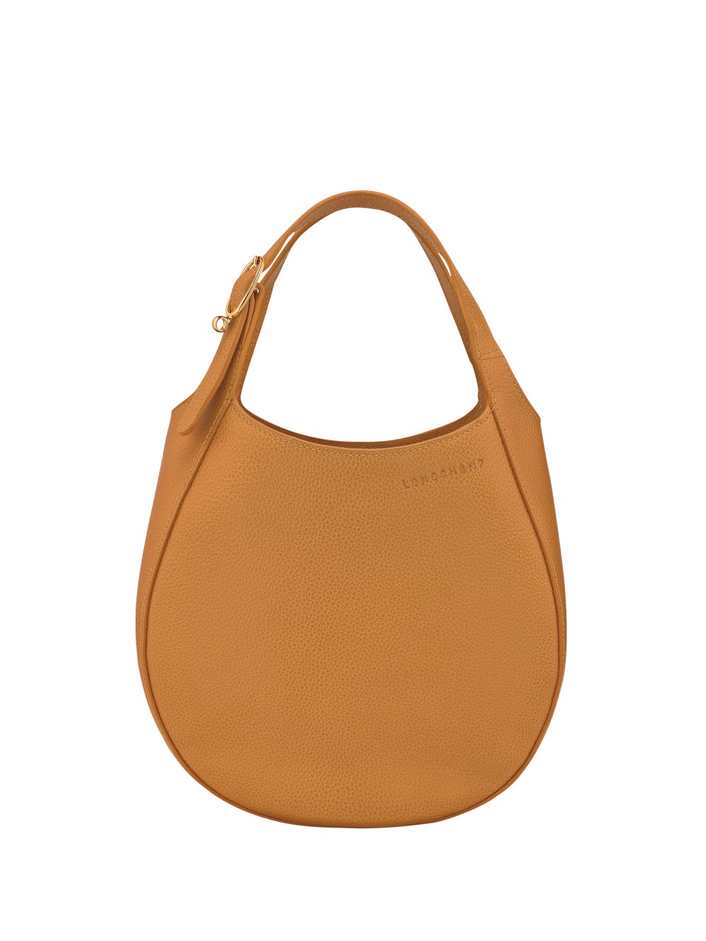 Longchamp Small Grained-leather Handbag In Brown