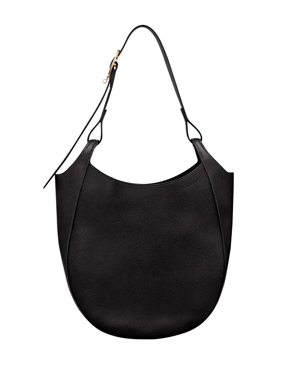 Longchamp `le Foulonné` Large Hobo Bag In Black