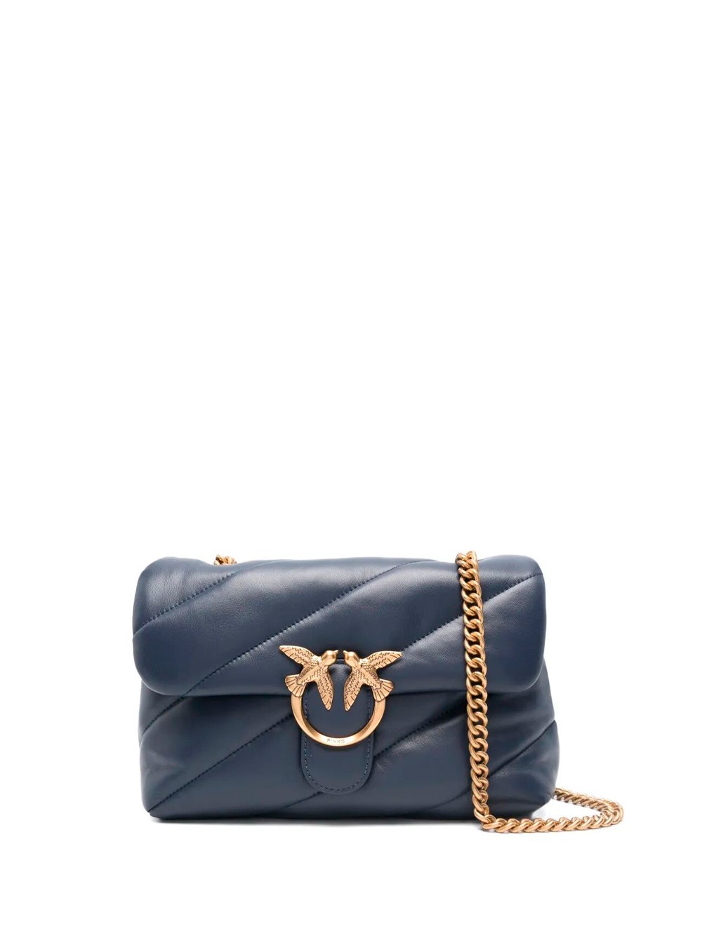 Pinko Classic `love` Bag Puff Maxi Quilt In Blue