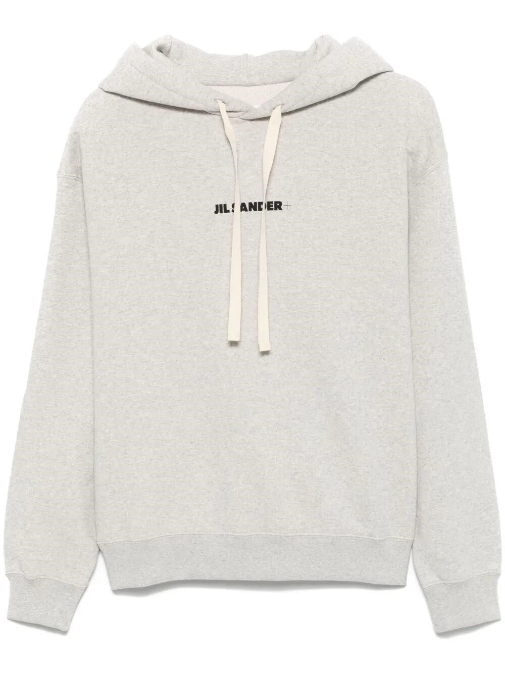 Jil Sander Relaxed Fit Hoodie With Drawstring Hood In Green