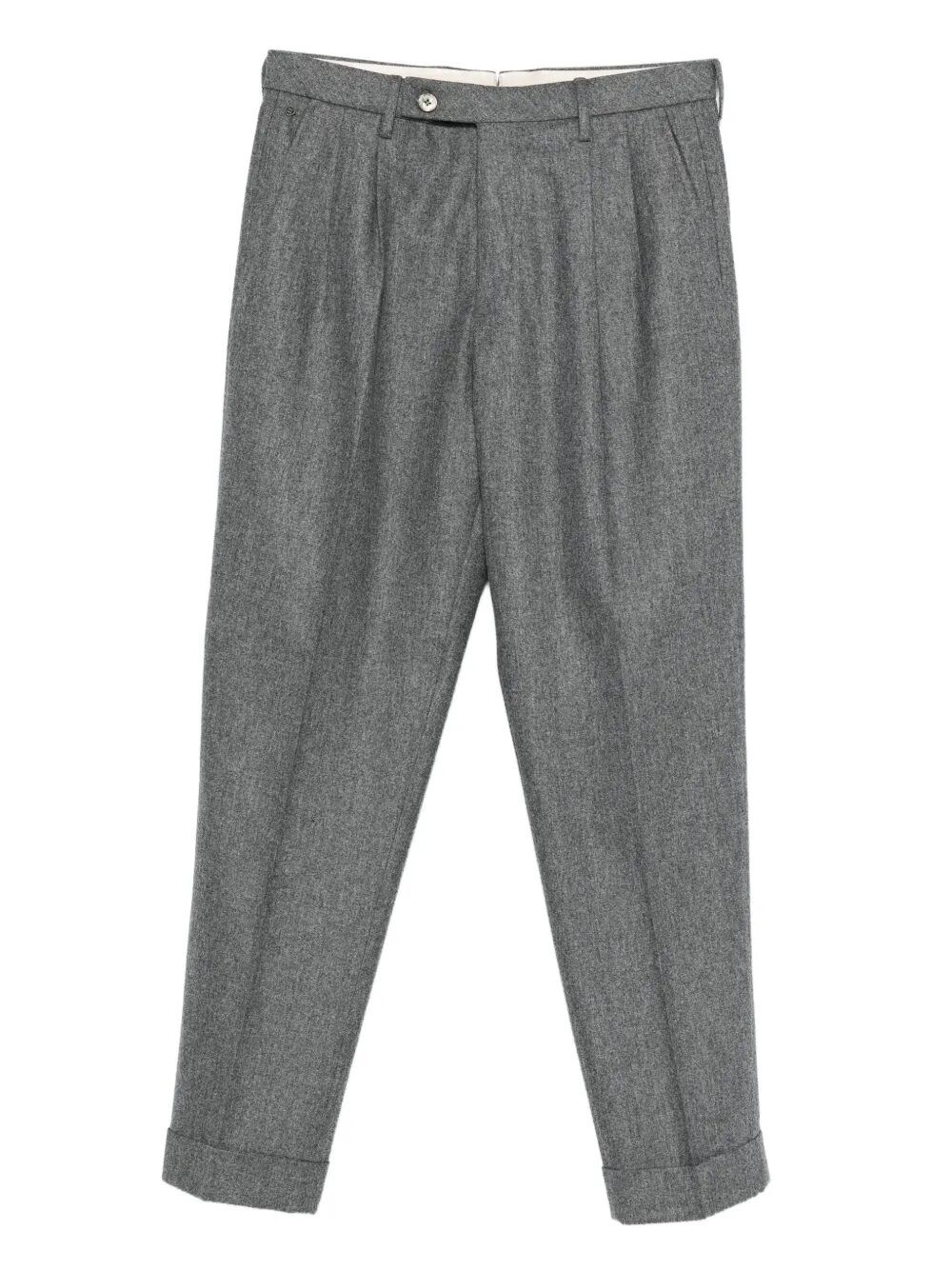 Gta Pleated Cuffed Trousers In Black