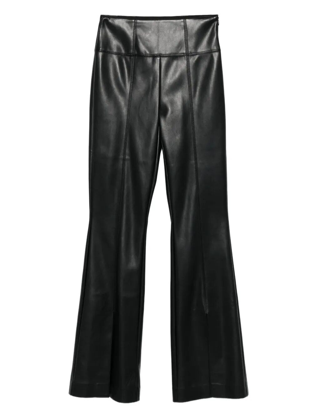 Twinset Twin-set High-waisted Flared Pants In Black