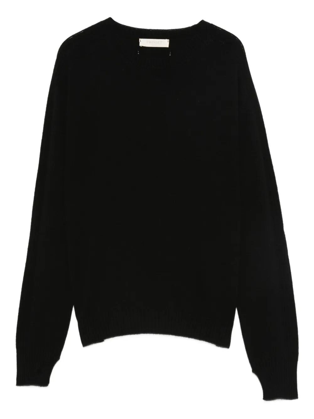 Twinset Twin-set Relaxed Cashmere Blend Sweater In Black