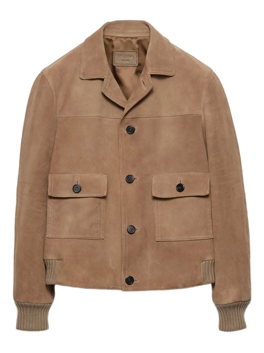 Prada Bomberjacke Aus Wildleder In Brown