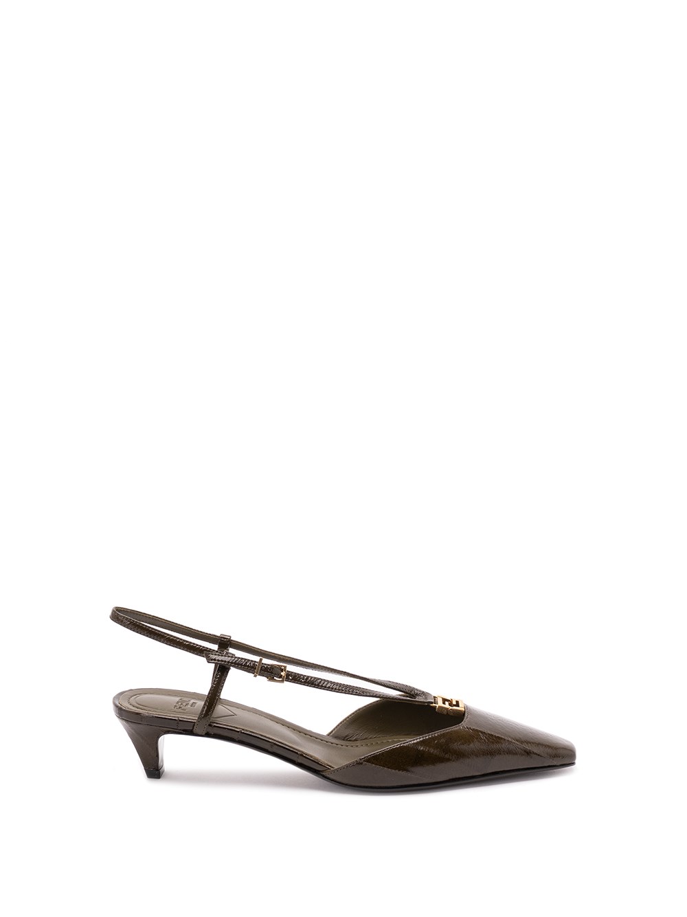 Fendi 40mm Slingback Pointed-toe Heeled Pumps In Green