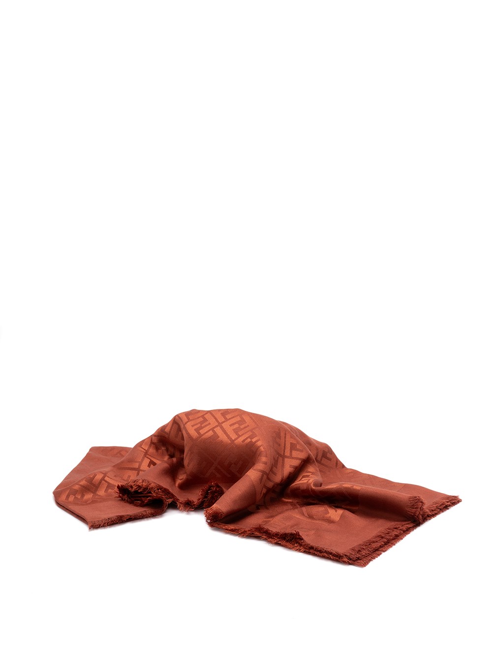 Fendi Ff Logo-pattern Scarf In Brown