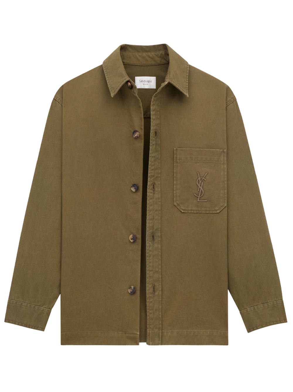 Saint Laurent Overshirt In Green