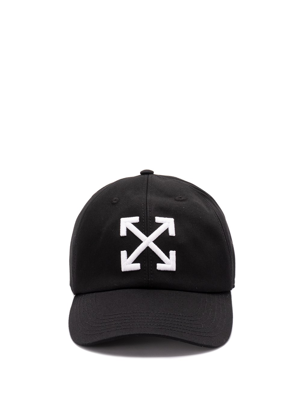 Off-white Arrow Drill Baseball Cap With 3d Embroidery In Black