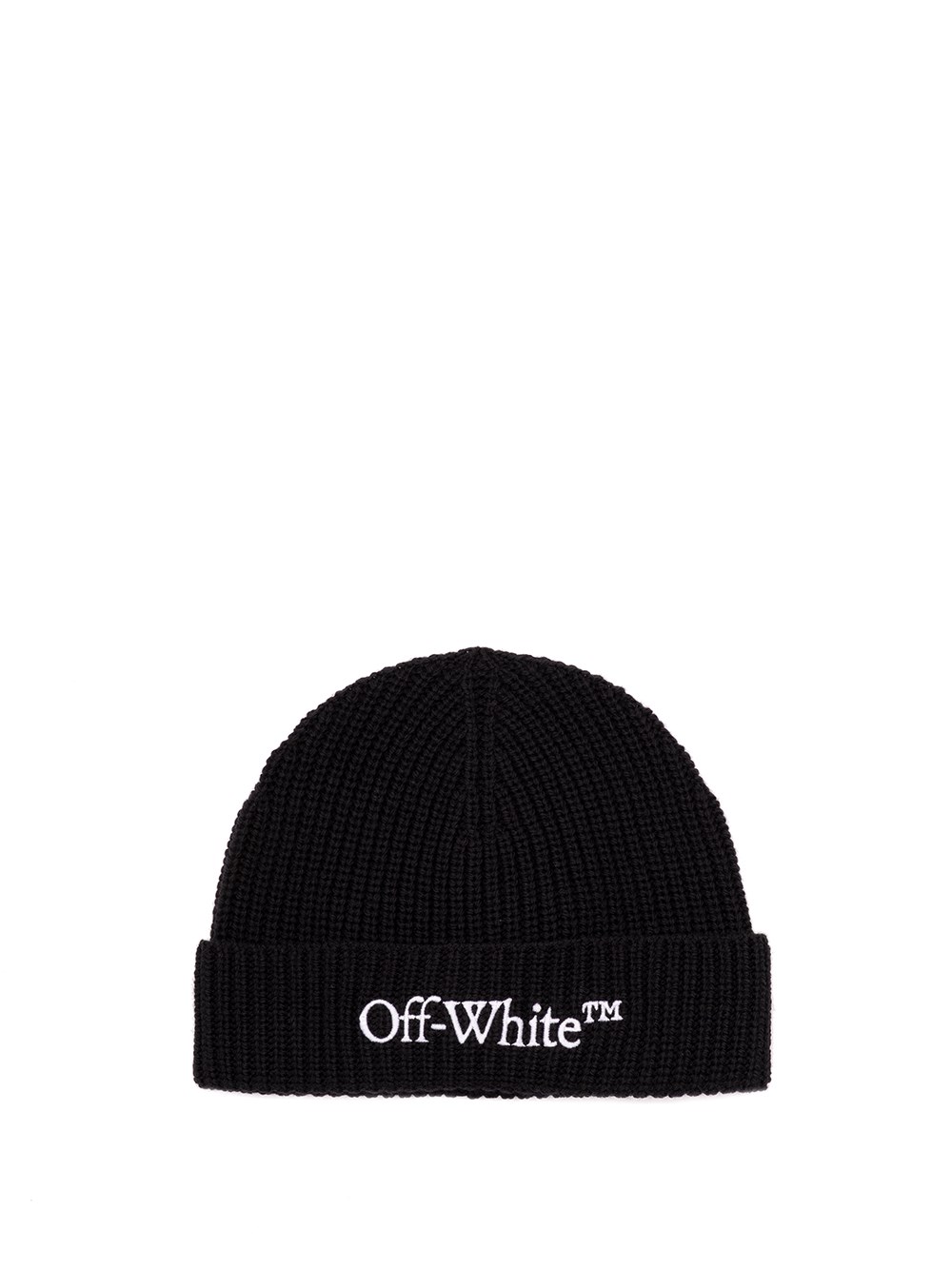 Off-white Off White Bookish Wool Beanie In Black