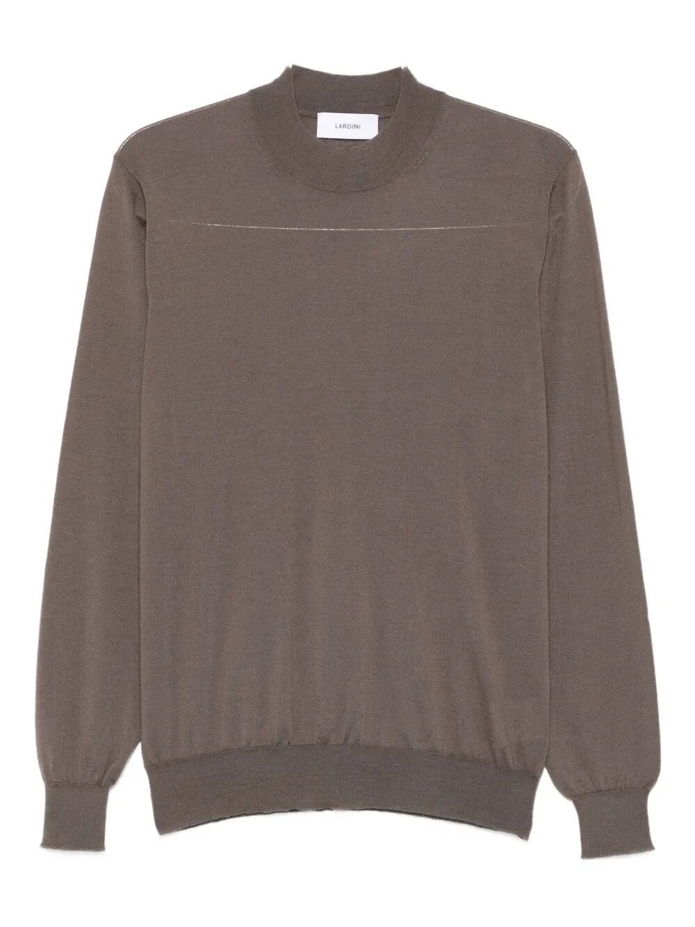 Lardini Mock-neck Sweater In Gray