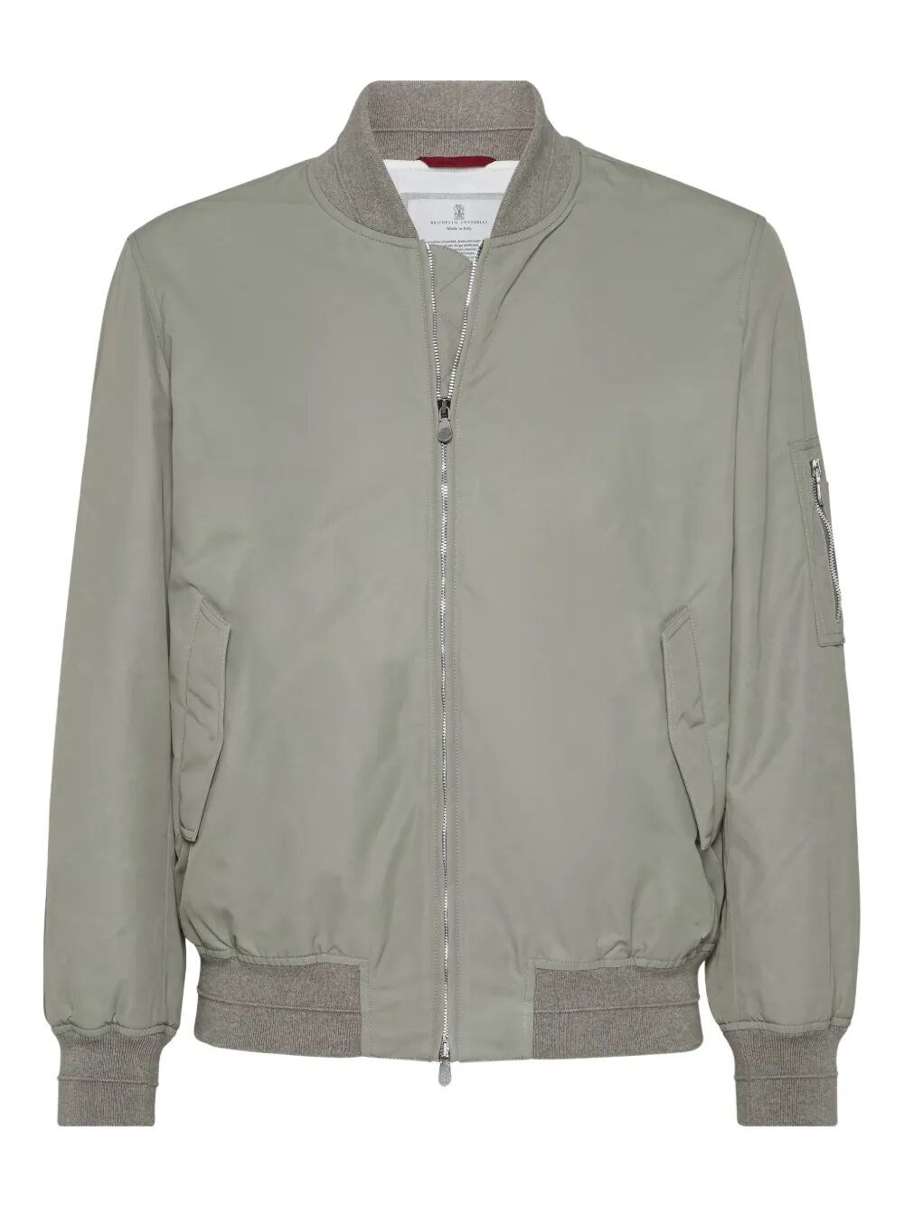 Brunello Cucinelli Zip-fastening Bomber Jacket In Green