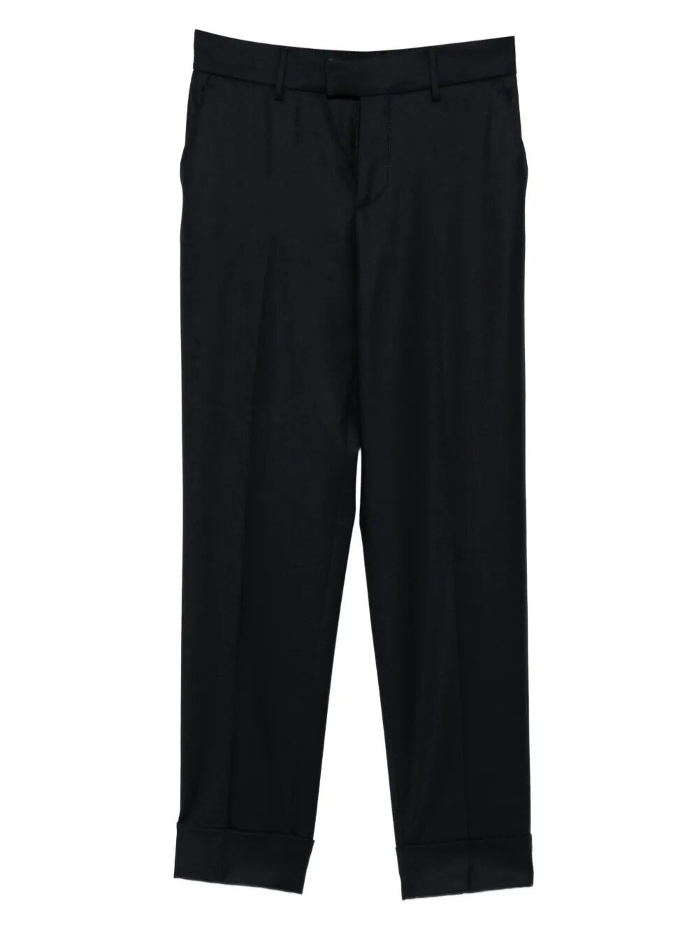 Berwich Tailored Wool Blend Trousers In Black