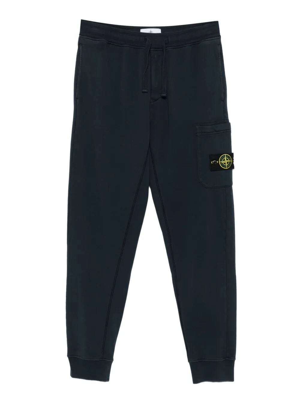 Stone Island Patch-pocket Drawstring Trousers In Blue