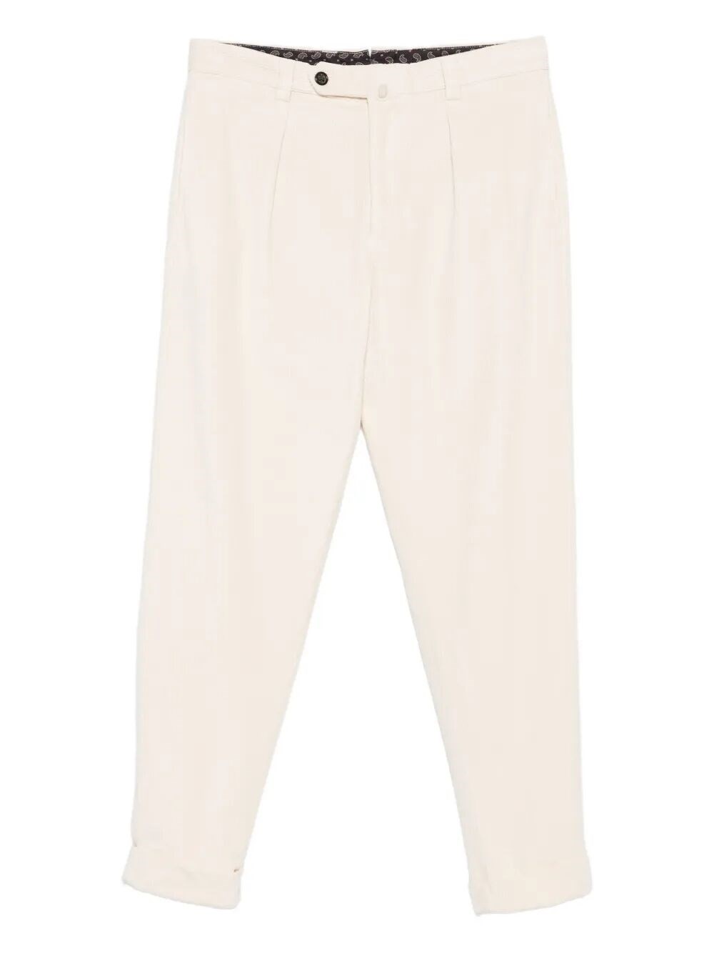 Berwich Pleated Cotton Trousers In Sand
