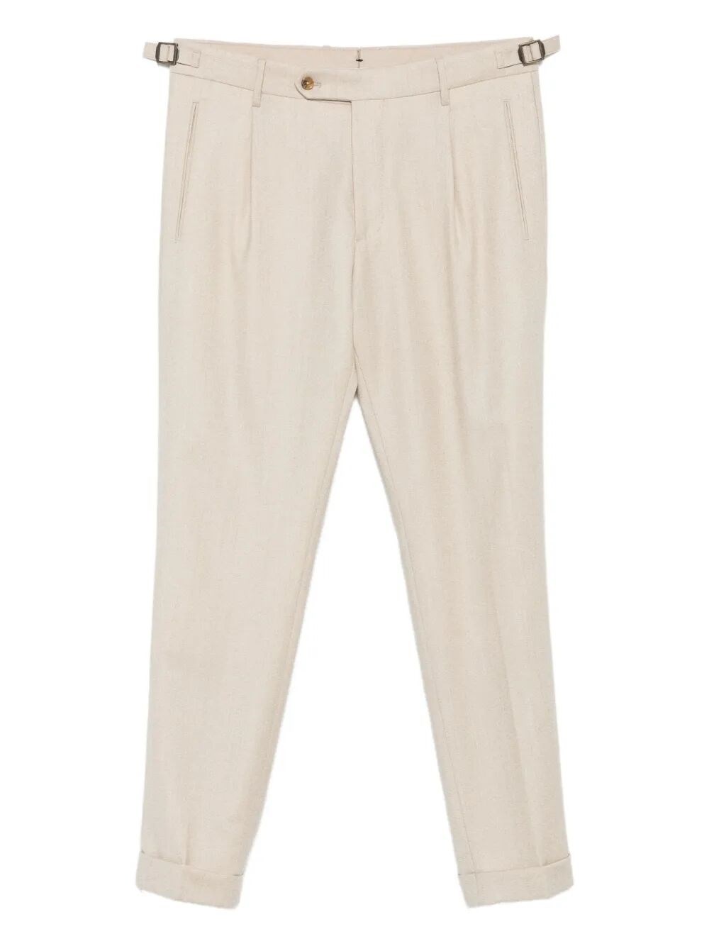 Berwich Pleated Side-buckle Trousers In Sand