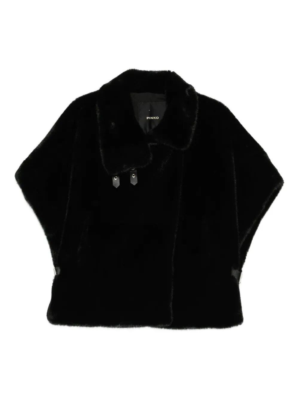 Pinko Comodino Cappa Similpelliccia In Black