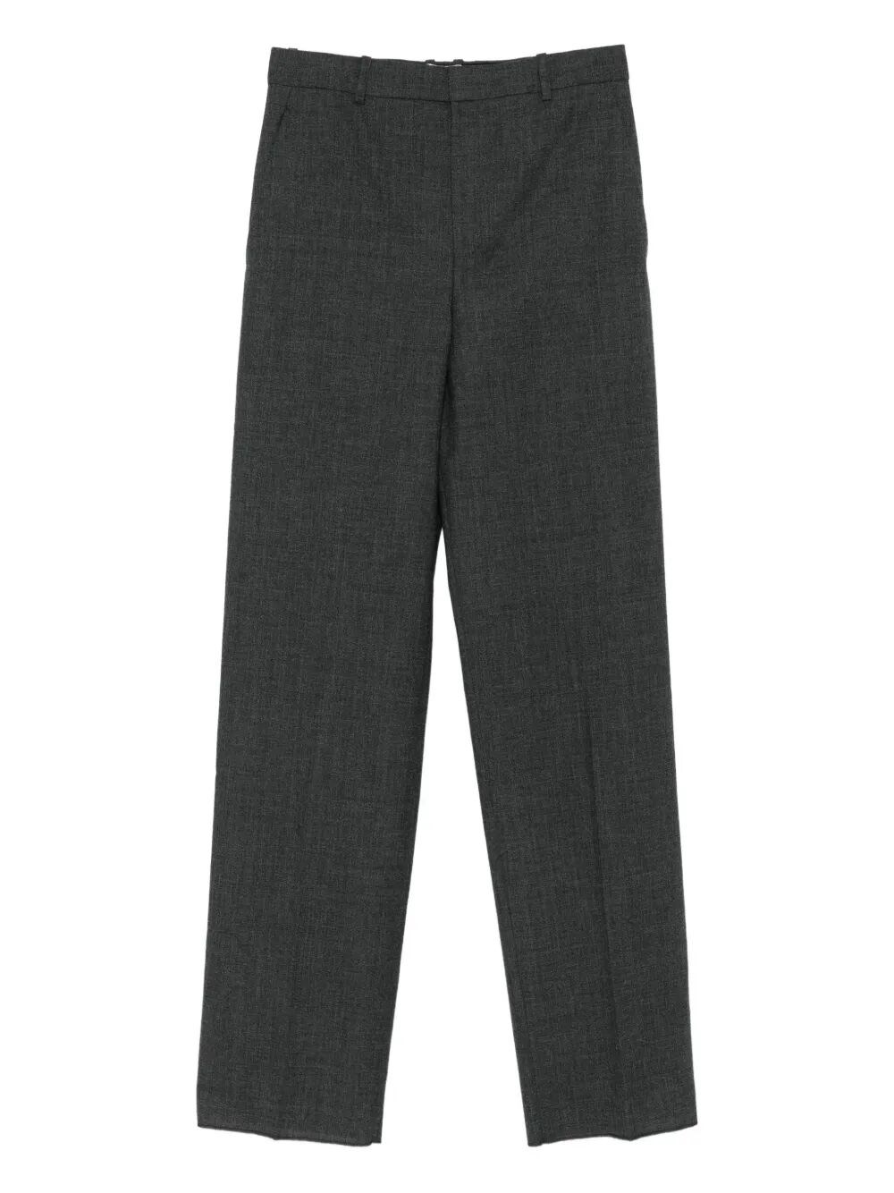 Saint Laurent Belt Loop Casual Pants In Gray