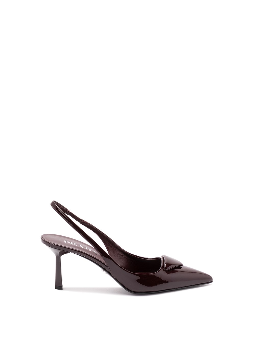 Prada 75mm Pointed Toe Slingback Pumps In Brown