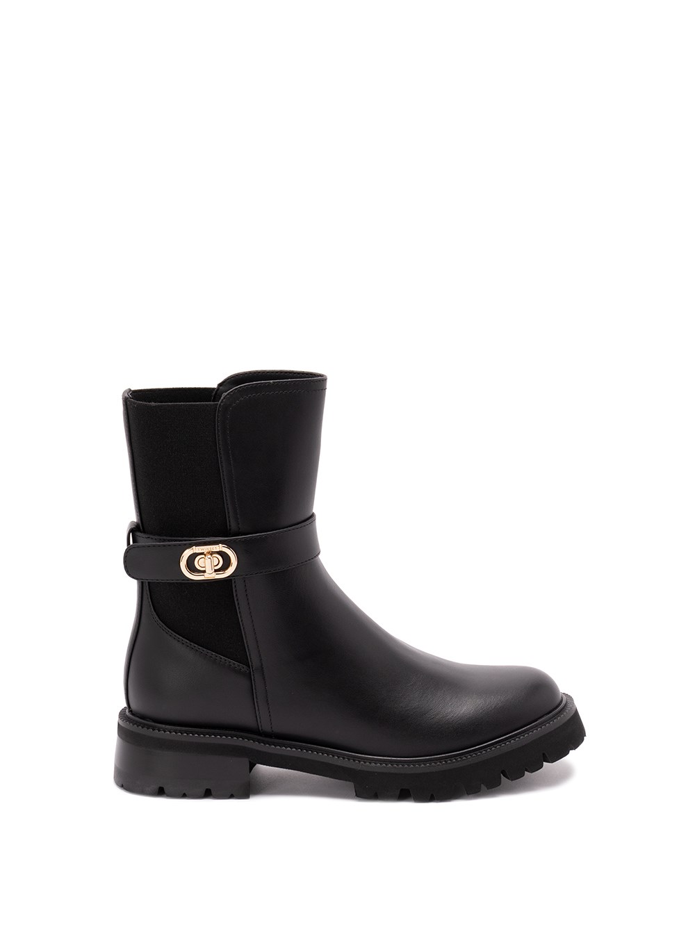 Twinset Twin-set Black Polyurethane Boots In Multi