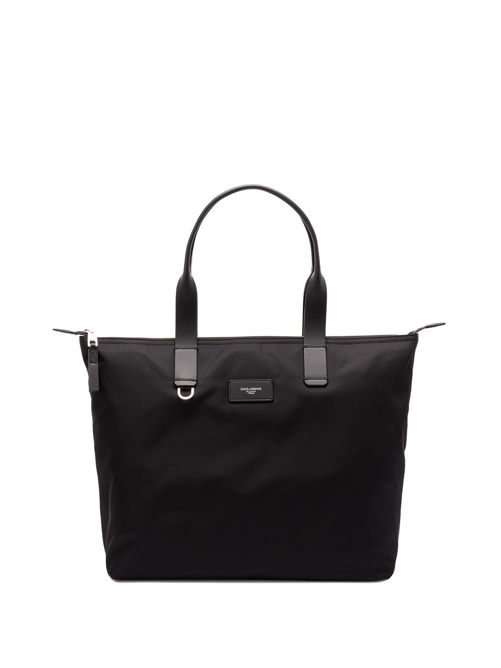 Dolce & Gabbana Men Tote Bag With Logo Plaque In Black