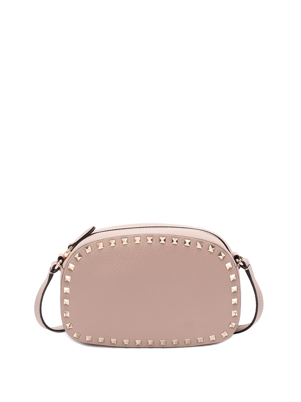 Valentino Stud-embellishment Leather Crossbody Bag In Sand