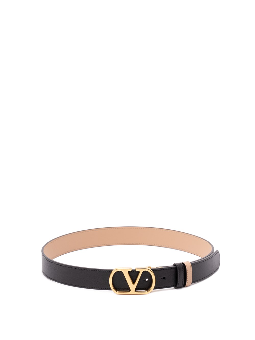 Valentino Garavani Women Vlogo Signature Leather Reversible Belt In Black
