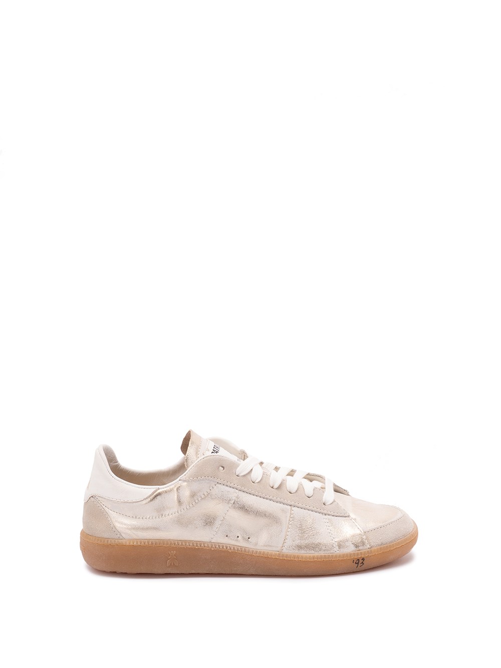 Patrizia Pepe Sleek Goat Skin Sneakers With Modern Silhouette In Gray