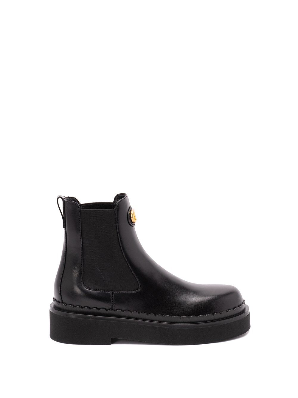 Valentino Stylish Platform Boots Featuring Elastic Panels In Black